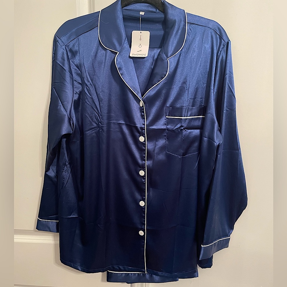 Dark blue pajama set NWT